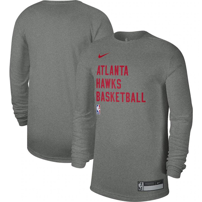 Men's Atlanta Hawks Heather Gray 2023/24 Legend On-Court Practice Long Sleeve T-Shirt Men's Atlanta Hawks Heather Gray 2023/24 Legend On-Court Practice Long Sleeve T-Shirt
